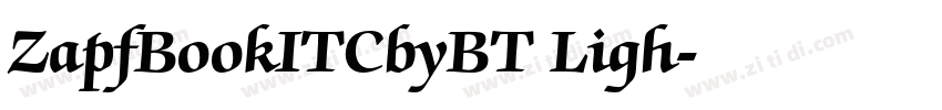ZapfBookITCbyBT Ligh字体转换